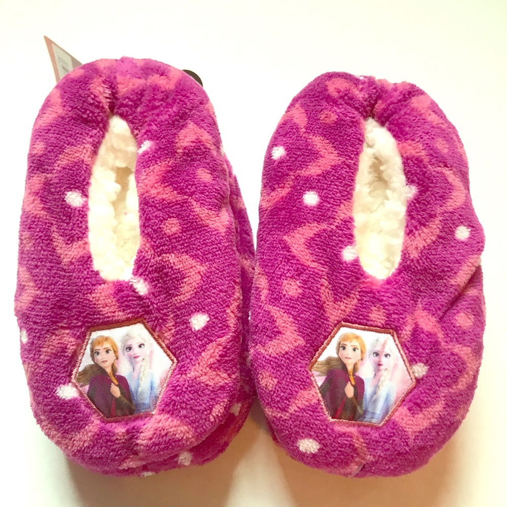 Disney Frozen II Elsa Anna slippers xs/s sz4-7 NWT